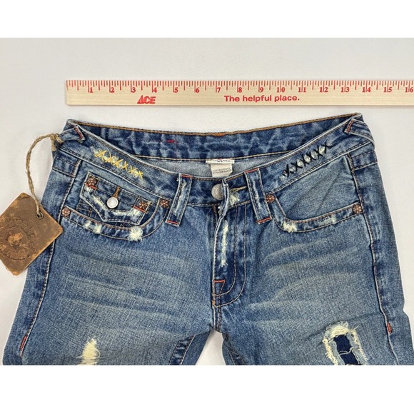 True Religion Vintage 2004 Twisted Destroyed Flare size 27 NWT ( RARE ) - Picture 6 of 13